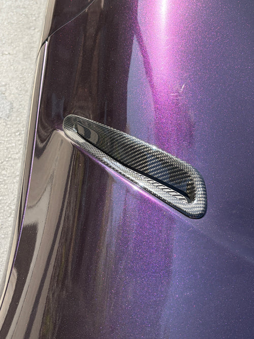 Carbon Fiber Hood Vent Covers - A90 / A91 Supra MKV